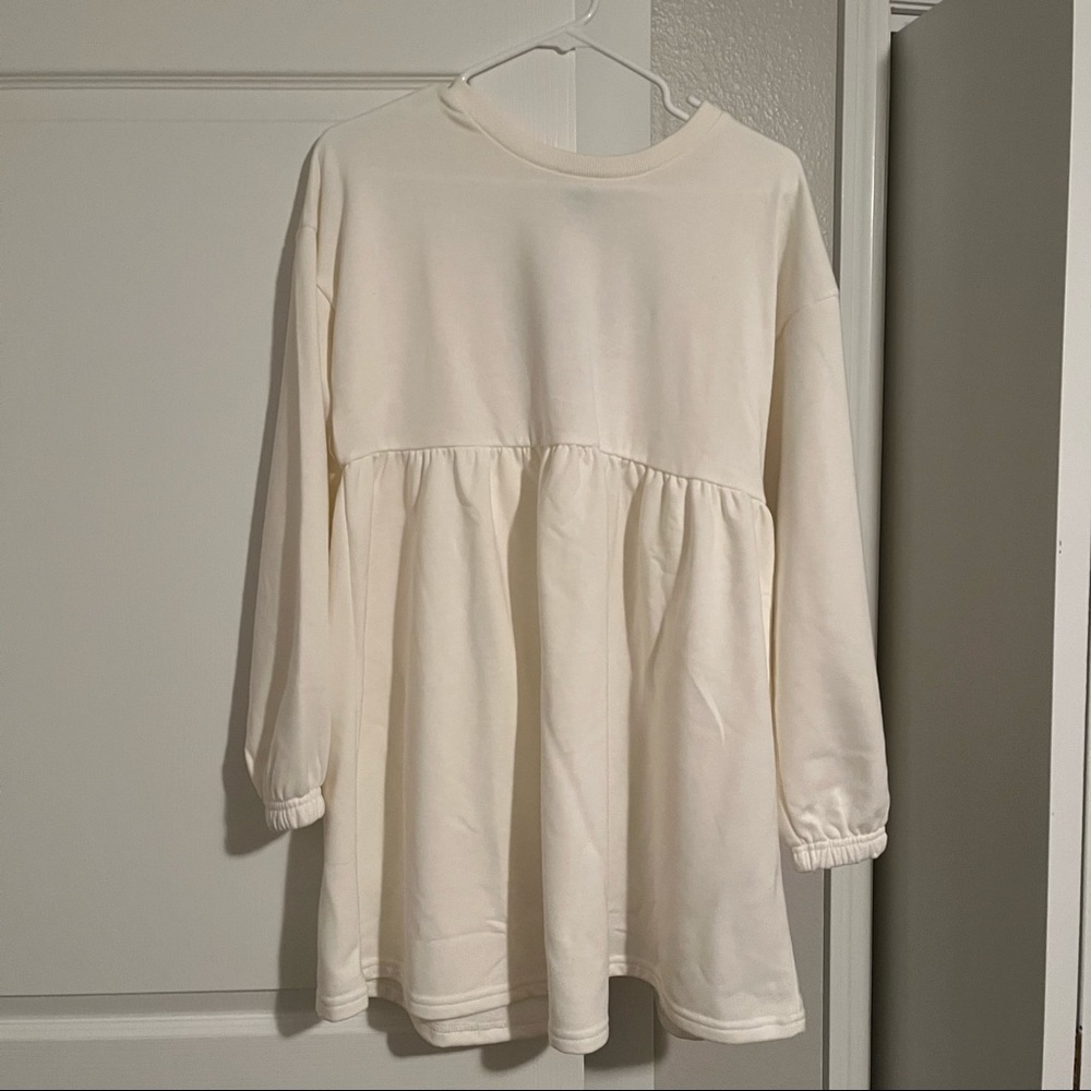 White Baby Doll Sweater Top